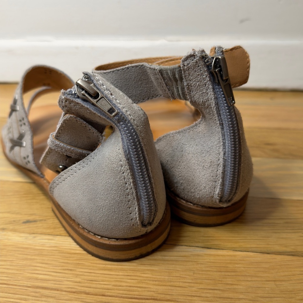 Frye and Co. Grey Sky Suede Ankle Strap Sandals Size 7 - Picture 9 of 10